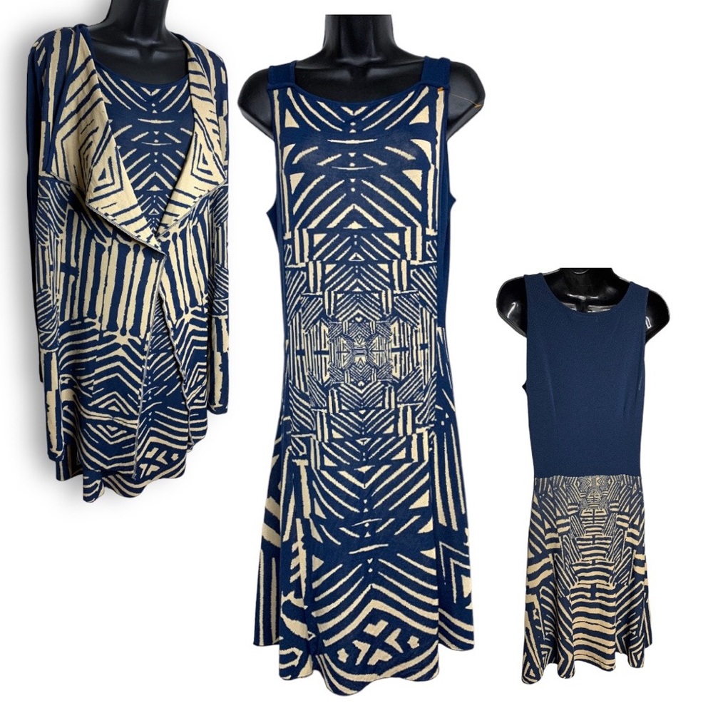 Anthropology Aldo Martins Sleeveless Dress & Cardigan Set Sz Sm